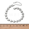 304 Stainless Steel Star Link Chains Bracelets for Women SA-CBA4051-01P-3