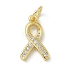 Rack Plating Brass Micro Pave Cubic Zirconia Pendants KK-K392-46G-1