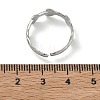 304 Stainless Steel Cuff Open Rings for Women RJEW-L341-02F-P-5