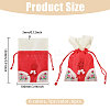 6Pcs 6 Colors 3D Floral Embroidery Cloth Drawstring Bags ABAG-PH0001-91-2