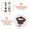4Pcs 4 Style Eagle & Star & Crown & Cross Dangle Charms Zinc Alloy Badges JEWB-FH0001-15-3