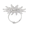 Textured Sun 304 Stainless Steel Adjustable Rings for Women RJEW-H231-01P-3