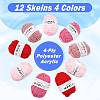 12 Skeins 4 Colors 4-Ply 60%Polyester 40%Acrylic Blended Yarn OCOR-FS0001-07A-2