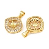 Brass Micro Pave Clear Cubic Zirconia Peg Bails Pin Pendants KK-CBA6A75-41G-2