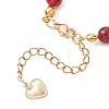 Natural Carnelian Beaded Bracelets BJEW-JB12752-02-4