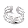 Tarnish Resistant Unisex 304 Stainless Steel Wide Band Finger Rings RJEW-L102-01P-2