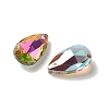 Faceted Teardrop Glass Pendants GLAA-O008-A31-2