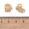 Brass Micro Pave Cubic Zirconia European Beads CU-CBAB0CF-08G-01-3