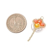 Glass Seed Beaded Tulip Pendants PALLOY-MZ01214-01-2