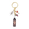 Resin & Glass & Alloy Keychain KEYC-JKC01158-02-1