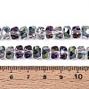 Electroplate Transparent Glass Beads Strands EGLA-N022-04A-D04-4
