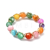 Dyed Natural Freshwater Shell Beads Finger Rings RJEW-JR01051-01-3