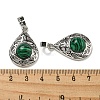 Synthetic Malachite Pendants G-Q158-05P-18-3