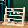 4-Tier 28-Hole Assembled Wood Earring Display Riser Stands EDIS-WH0021-10-3