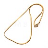 304 Stainless Steel Snake Chains Necklaces NJEW-O058-25G-2