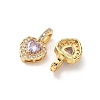 Brass Micro Pave Cubic Zirconia Pendants KK-Z139-05G-3