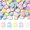 20Pcs UV Plating Acrylic Beads OACR-YW0005-01-2