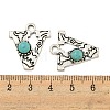 Synthetic Turquoise & Alloy Pendants PALLOY-H146-01AS-V-3