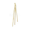 Brass Serpentine Chains Tassel Big Pendants KK-P227-05G-2