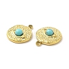Natural Turquoise Flat Round with Eye Charms STAS-J401-VC559-3