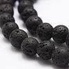 Natural Lava Rock Bead Strands G-A163-03-8mm-3