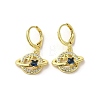 Planet Real 18K Gold Plated Brass Dangle Leverback Earrings EJEW-Q797-17G-1