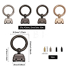 8 Sets 4 Colors Alloy Spring Gate Rings FIND-CA0007-97-2