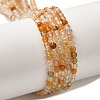 Natural Yellow Hematoid Quartz/Golden Healer Quartz Beads Strands G-B090-A09-02-1