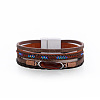 Boho Style Imitation Leather Cord Knitted Multi-strand Bracelets WG7948D-06-1