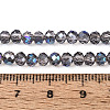 Electroplate Transparent Glass Beads Strands LS-EGLA-N054-T4mm-A01-4