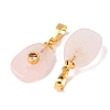 Natural Rose Quartz Pendants G-P628-02G-07-2
