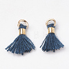 Polycotton(Polyester Cotton) Tassel Pendant Decorations FIND-S275-10G-1