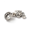 Alloy Clear Rhinestone European Dangle Charms MPDL-R050-01AS-03-3