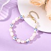 Natural Cultured Freshwater Pearl & Handmade Porcelain & Non-magnetic Synthetic Hematite Beaded Bracelets for Women BJEW-JB13965-2