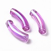 UV Plating Transparent Rainbow Iridescent Acrylic Beads OACR-A016-01I-1