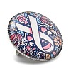 Breast Cancer Awareness Ribbon Glass Brooches JEWB-L019-01I-2