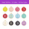 120Pcs 12 Colors Golden Plated Alloy Charms ENAM-SZ0001-64B-7