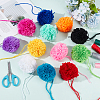 12Pcs 12 Colors DIY Craft Polyester Pom Pom Ball AJEW-CY0002-94-4