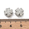 Brass Clear Cubic Zirconia Beads KK-D228-14P-3