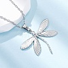 Dragonfly 304 Stainless Steel Pendant Necklaces NJEW-H059-05P-1