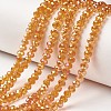 Electroplate Transparent Glass Beads Strands EGLA-A034-T8mm-T11-1