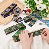 10.5M 3 Colors Ethnic Style Embroidery Polyester Ribbons OCOR-FG0001-67-3