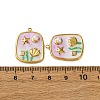 304 Stainless Steel Enamel Pendants X1-STAS-L299-18G-03-3