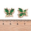 Brass Glass Connector Charms X-KK-B125-08G-05-3