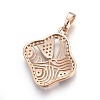 Brass Micro Pave Cubic Zirconia Jewelry Sets SJEW-F189-01KCG-3