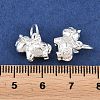 Brass Purple Velvet Rhinestone Charms KK-L274-08S-3