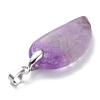 Natural Amethyst Pendants G-E339-02E-2