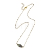Brass Synthetic Coral and Turquoise Tibetan Beads Pendant 304 Stainless Steel Satellite Chain Necklaces NJEW-JN06517-4