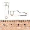 Iron Wave Safety Pin Brooch Findings JEWB-Z050-01P-02-3