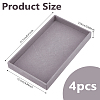 Rectangle Velvet Jewelry Display Trays for Rings ODIS-WH0113-14B-2